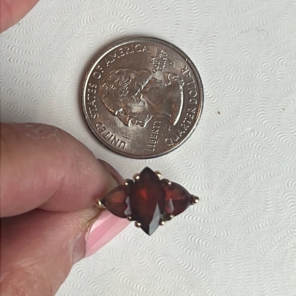 Stunning Garnet and 10K Gold ring, Size 6 - Picture 7 of 7